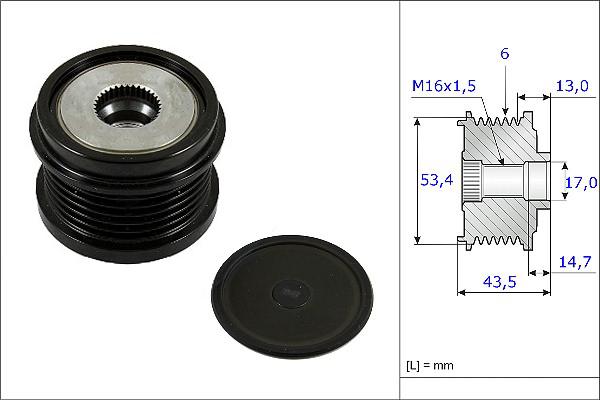 Sidat 455232 - Puleggia cinghia, Alternatore www.autoricambit.com