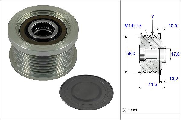 Sidat 455229 - Puleggia cinghia, Alternatore www.autoricambit.com