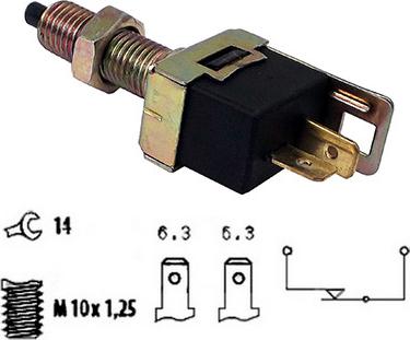 Sidat 5.140017 - Interruttore luce freno www.autoricambit.com