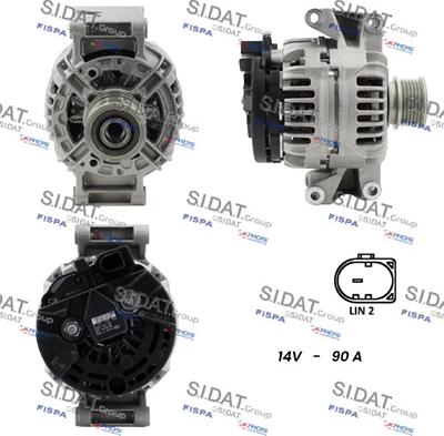 Sidat A12BH0414 - Alternatore www.autoricambit.com