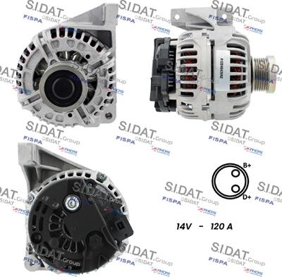 Sidat A12BH0439A2 - Alternatore www.autoricambit.com