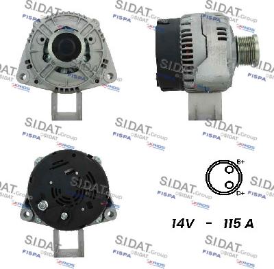 Sidat A12BH0431A2 - Alternatore www.autoricambit.com