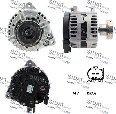 Sidat A12BH0428 - Alternatore www.autoricambit.com