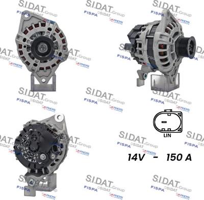 Sidat A12BH0545 - Alternatore www.autoricambit.com