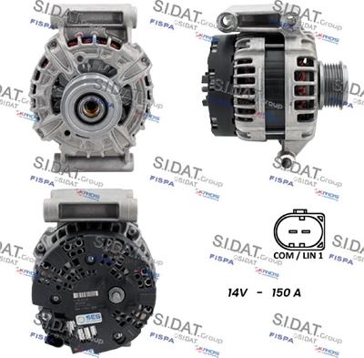 Sidat A12BH0054 - Alternatore www.autoricambit.com