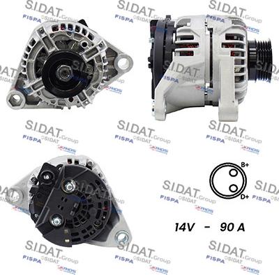 Sidat A12BH0080A2 - Alternatore www.autoricambit.com