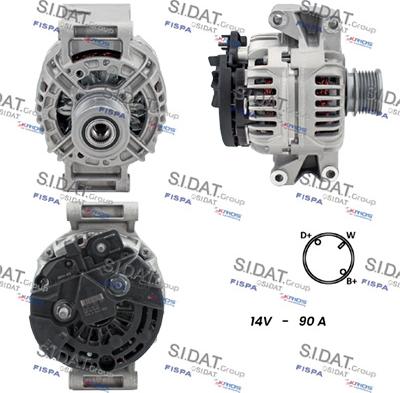 Sidat A12BH0082 - Alternatore www.autoricambit.com