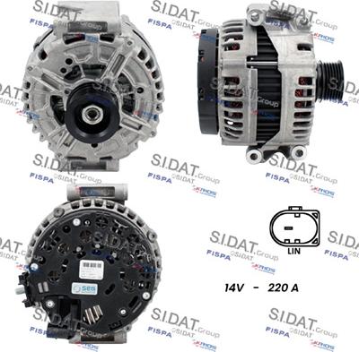 Sidat A12BH0195 - Alternatore www.autoricambit.com