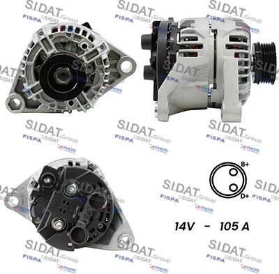 Sidat A12BH0191A2 - Alternatore www.autoricambit.com