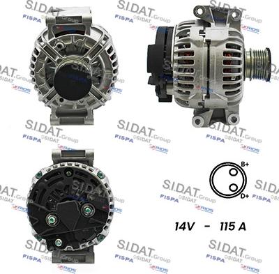 Sidat A12BH0140A2 - Alternatore www.autoricambit.com