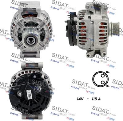 Sidat A12BH0140 - Alternatore www.autoricambit.com