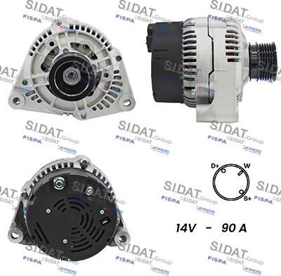 Sidat A12BH0102A2 - Alternatore www.autoricambit.com