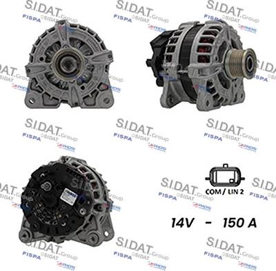 Sidat A12BH0173A2 - Alternatore www.autoricambit.com