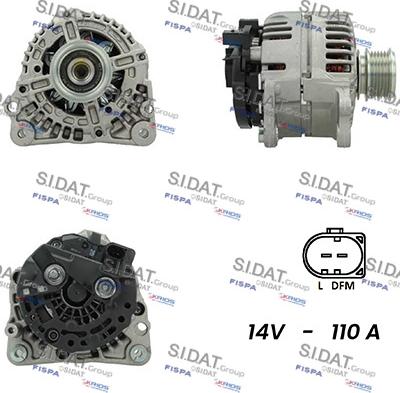 Sidat A12BH0883 - Alternatore www.autoricambit.com