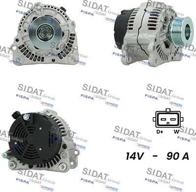 Sidat A12BH0837A2 - Alternatore www.autoricambit.com