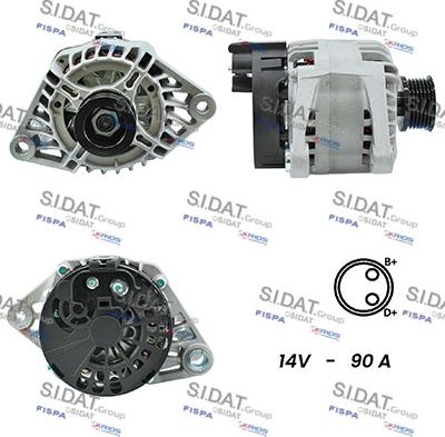 Sidat A12BH0341A2 - Alternatore www.autoricambit.com