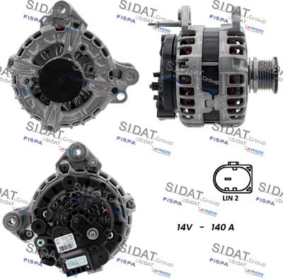 Sidat A12BH0257 - Alternatore www.autoricambit.com