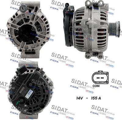 Sidat A12BH0765 - Alternatore www.autoricambit.com