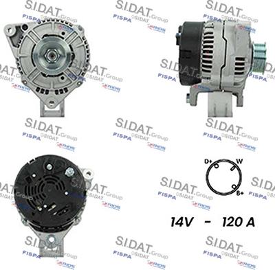 Sidat A12BH0735A2 - Alternatore www.autoricambit.com