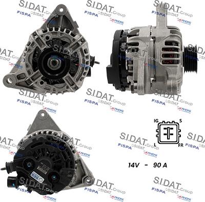 Sidat A12BH1340 - Alternatore www.autoricambit.com