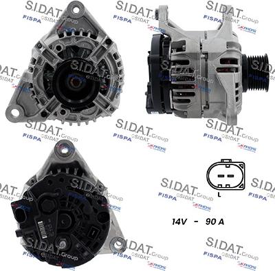 Sidat A12BH1360 - Alternatore www.autoricambit.com