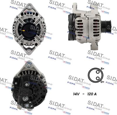 Sidat A12BH1254 - Alternatore www.autoricambit.com