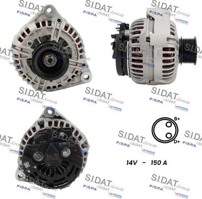 Sidat A12BH1255 - Alternatore www.autoricambit.com