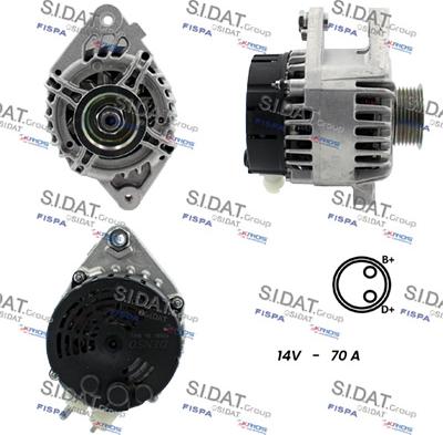 Sidat A12DE0494 - Alternatore www.autoricambit.com