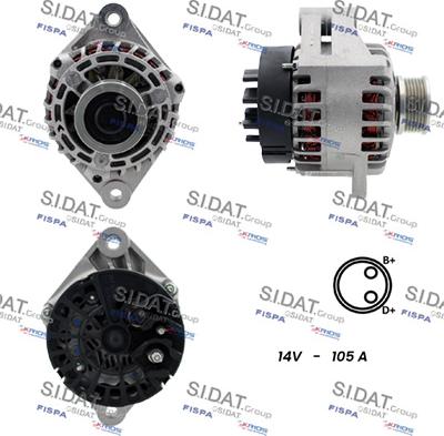 Sidat A12DE0050 - Alternatore www.autoricambit.com