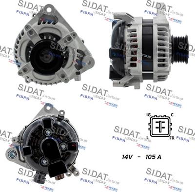 Sidat A12DE1214A2 - Alternatore www.autoricambit.com