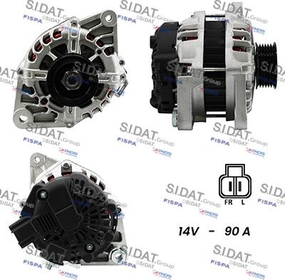 Sidat A12HY0166 - Alternatore www.autoricambit.com