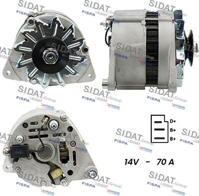 Sidat A12LU0027A2 - Alternatore www.autoricambit.com