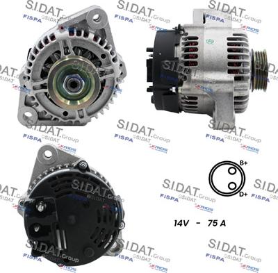 Sidat A12MA0940 - Alternatore www.autoricambit.com