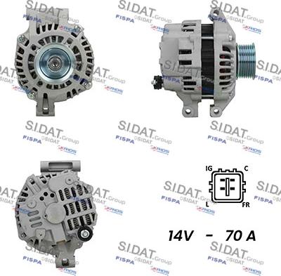 Sidat A12MH0345A2 - Alternatore www.autoricambit.com