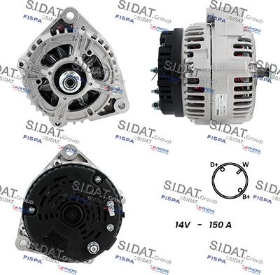 Sidat A12ML1438 - Alternatore www.autoricambit.com