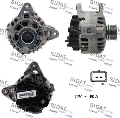 Sidat A12VA0425 - Alternatore www.autoricambit.com