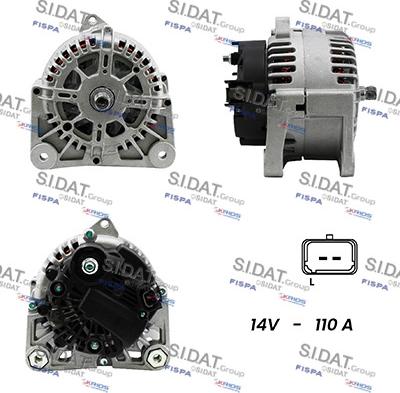 Sidat A12VA0043A2 - Alternatore www.autoricambit.com