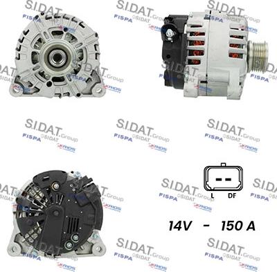 Sidat A12VA0004 - Alternatore www.autoricambit.com