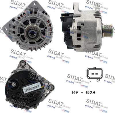 Sidat A12VA0008 - Alternatore www.autoricambit.com