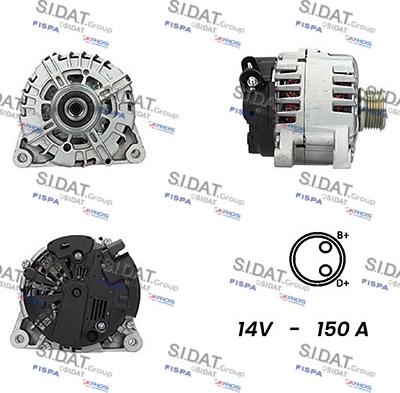 Sidat A12VA0076A2 - Alternatore www.autoricambit.com