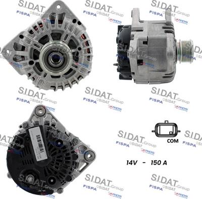 Sidat A12VA0148 - Alternatore www.autoricambit.com