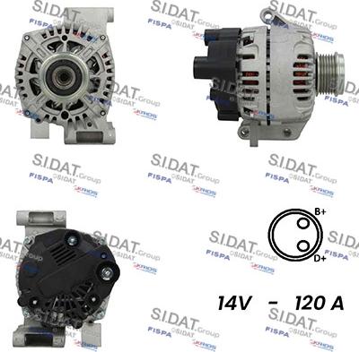 Sidat A12VA0139A2 - Alternatore www.autoricambit.com