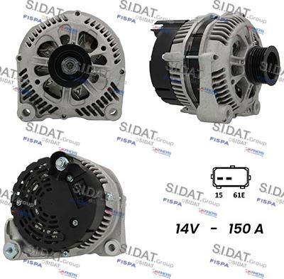 Sidat A12VA0136A2 - Alternatore www.autoricambit.com