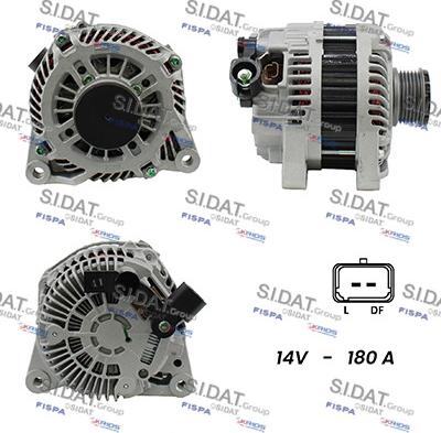 Sidat A12VA0124A2 - Alternatore www.autoricambit.com