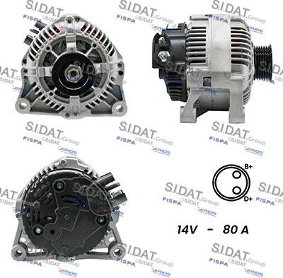 Sidat A12VA0804A2 - Alternatore www.autoricambit.com