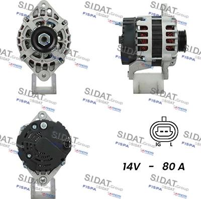 Sidat A12VA0814 - Alternatore www.autoricambit.com