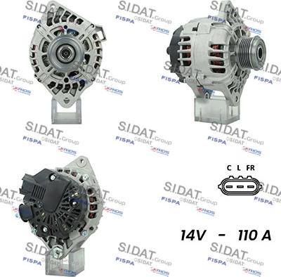 Sidat A12VA0824A2 - Alternatore www.autoricambit.com