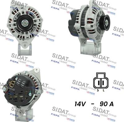 Sidat A12VA0360 - Alternatore www.autoricambit.com