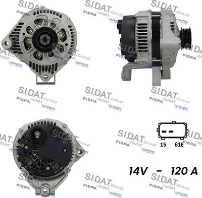 Sidat A12VA0333A2 - Alternatore www.autoricambit.com