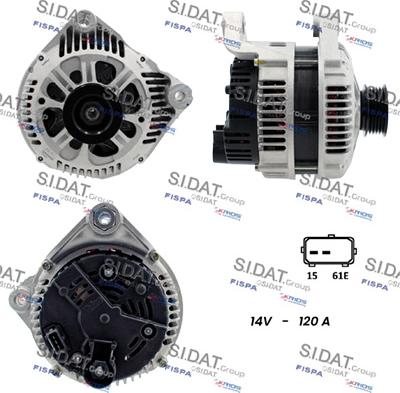 Sidat A12VA0333 - Alternatore www.autoricambit.com